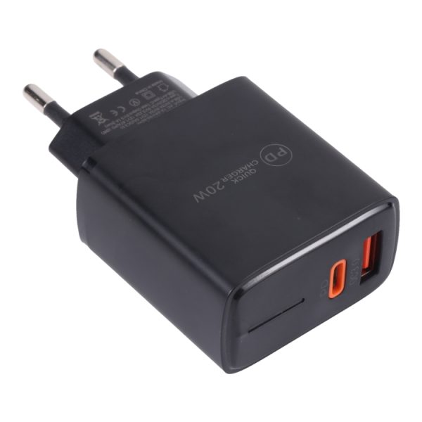 EDA003580601A_1.jpg LZ-1130 PD 20W Type-C+QC 3.0 USB Fast Charger, 20W EU Plug, 20W US Plug