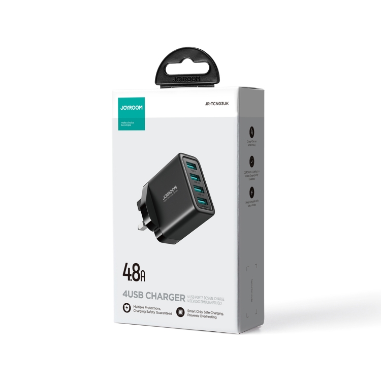 JOYROOM JR-TCN03 4.8A 24W 4 USB Ports Charger, JR-TCN03 3 JOYROOM JR-TCN03 4.8A 24W 4 USB Ports Charger, JR-TCN03 - Image 3