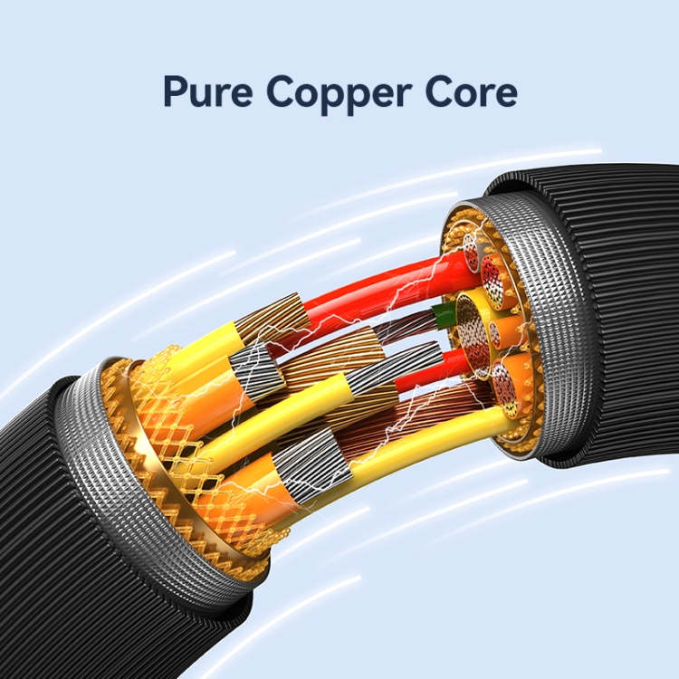 USAMS US-SJ697 USB-C / Type-C to 8 Pin 30W Striped Fast Charge Data Cable, 1m, 2m, 3m 9 USAMS US-SJ697 USB-C / Type-C to 8 Pin 30W Striped Fast Charge Data Cable, 1m, 2m, 3m - Image 9