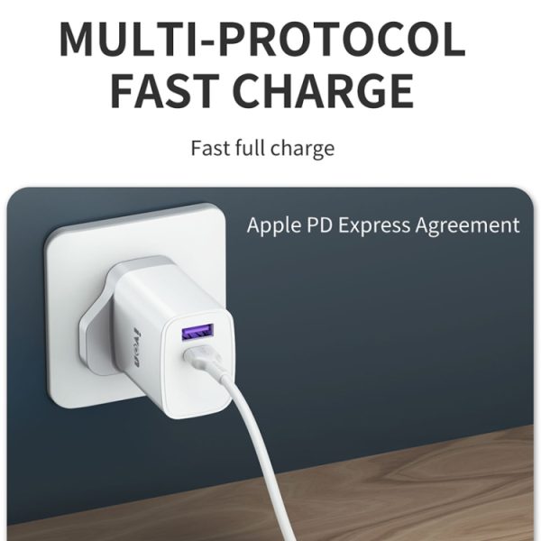 IP6D4156_B5.jpg IVON AD52 18W USB-C / Type-C + USB Dual Port PD Fast Charge