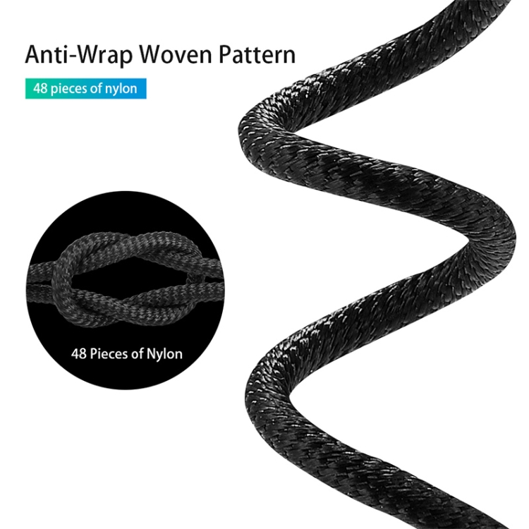 M11 3 in 1 3A USB to 8 Pin + Micro USB + USB-C / Type-C Nylon Braided Magnetic Data Cable, Cable Length: 2m, 8 Pin + Micro USB + USB-C / Type-C 3 M11 3 in 1 3A USB to 8 Pin + Micro USB + USB-C / Type-C Nylon Braided Magnetic Data Cable, Cable Length: 2m, 8 Pin + Micro USB + USB-C / Type-C - Image 3