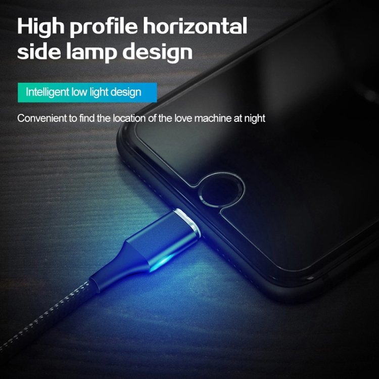 M11 3 in 1 3A USB to 8 Pin + Micro USB + USB-C / Type-C Nylon Braided Magnetic Data Cable, Cable Length: 2m, 8 Pin + Micro USB + USB-C / Type-C 8 M11 3 in 1 3A USB to 8 Pin + Micro USB + USB-C / Type-C Nylon Braided Magnetic Data Cable, Cable Length: 2m, 8 Pin + Micro USB + USB-C / Type-C - Image 8