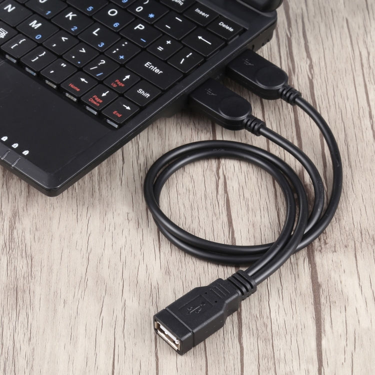 USB Female to 2 USB Male Cable, Length: About 30cm 4 USB Female to 2 USB Male Cable, Length: About 30cm - Image 4