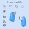 S-PC-1035BE_3.jpg USB 3.0 AM to USB 3.0 AF Cable Adapter, Left Angle AM to AF(Blue), Left Angle...