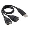 S-PC-4563B-1.jpg USB 2.0 Male to 2 Dual USB Female Jack Adapter Cable for Computer / Laptop