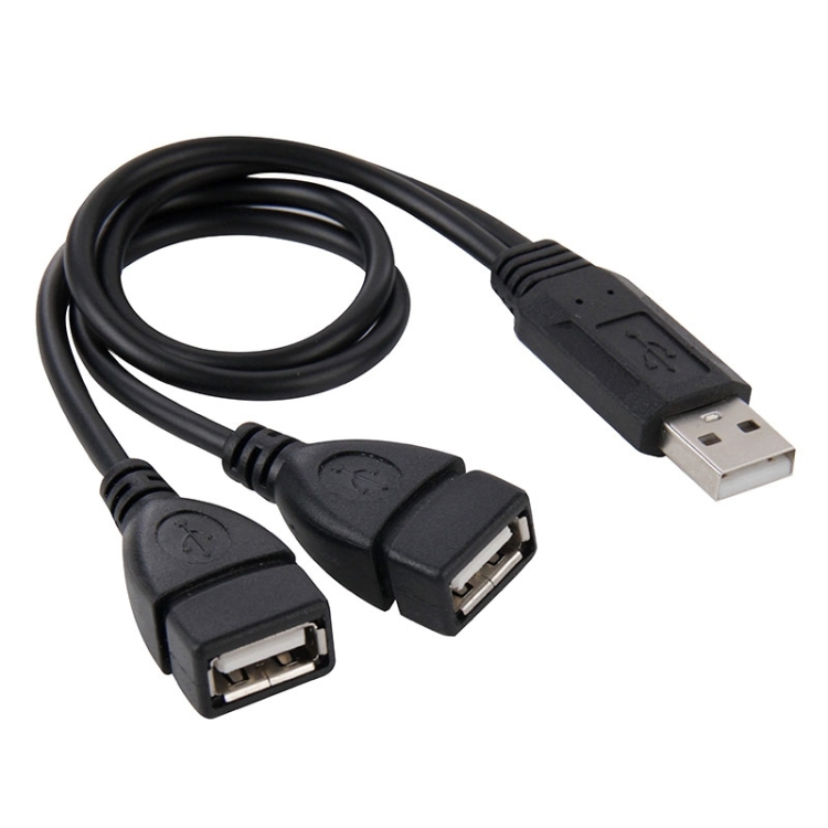 USB 2.0 Male to 2 Dual USB Female Jack Adapter Cable for Computer / Laptop, Length: About 30cm, USB 2.0 AM to 2 USB 2.0 AF 1 USB 2.0 Male to 2 Dual USB Female Jack Adapter Cable for Computer / Laptop, Length: About 30cm, USB 2.0 AM to 2 USB 2.0 AF