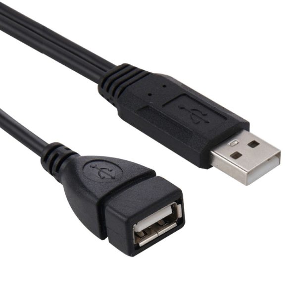 S-PC-4563B_1.jpg USB 2.0 Male to 2 Dual USB Female Jack Adapter Cable for Computer / Laptop