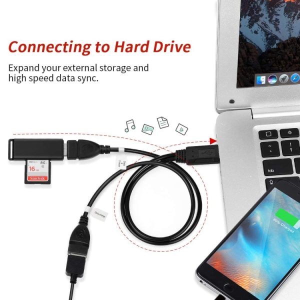 S-PC-4563B_5.jpg USB 2.0 Male to 2 Dual USB Female Jack Adapter Cable for Computer / Laptop