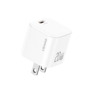 USAMS CC267 20W GaN USB-C / Type-C Port Mini Fast Charger, US Plug