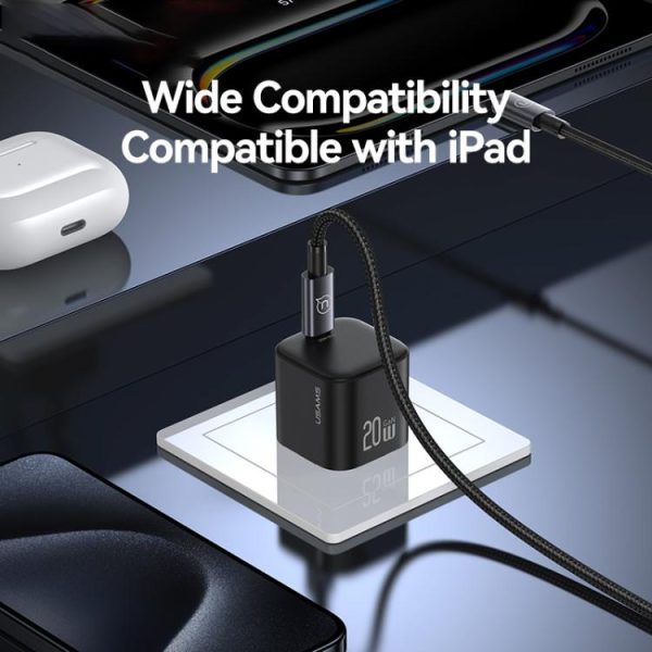 EDA0085279_B7.jpg USAMS CC267 20W GaN USB-C / Type-C Port Mini Fast Charger, US Plug