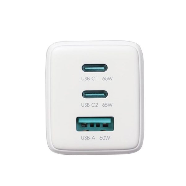 EDA009008501A_3.jpg JOYROOM JR-TG10 65W GaN Dual Type-C, USB 3-Port Charger with Type-C to Type-C...
