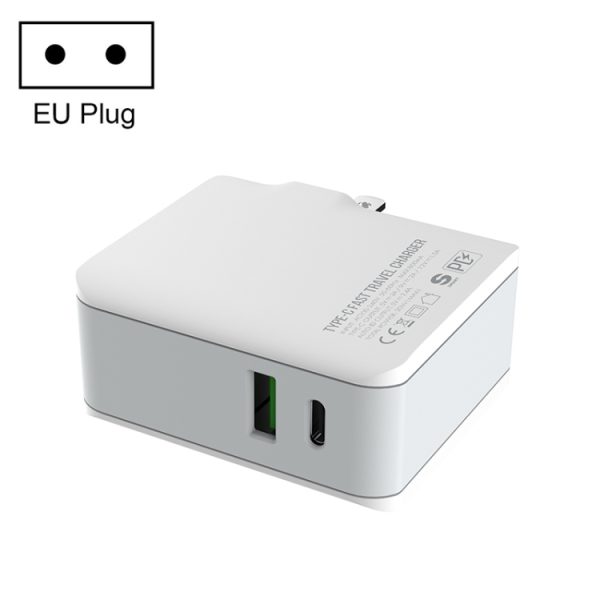 EPS0099EU-1.jpg LDNIO A4403C 30W PD + Auto-id Foldable Fast Travel Charger with 1m Micro USB Cable, EU Plug, with Micro USB Cable, 30W with Micro USB Cable