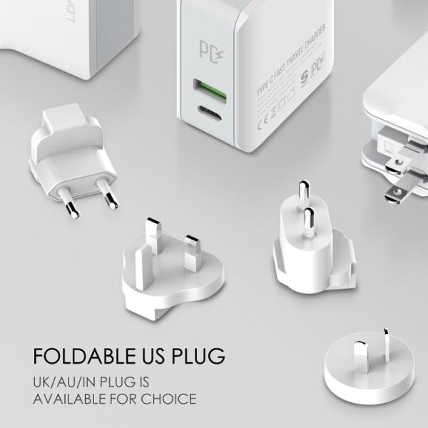 EPS0099_B4.jpg LDNIO A4403C 30W PD + Auto-id Foldable Fast Travel Charger with 1m Micro USB Cable, EU Plug, with Micro USB Cable, 30W with Micro USB Cable