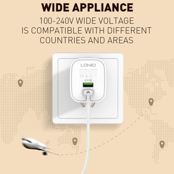 IP8G0611EU_5.jpg LDNIO A201 2.4A Dual USB Charging Head Travel Direct Charge Mobile Phone Adapter Charger With Micro USB Data Cable, Micro USB