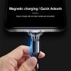 IP8G0974_B6.jpg M11 3 in 1 3A USB to 8 Pin + Micro USB + USB-C / Type-C Nylon Braided Magnetic Data Cable, Cable Length: 1m, 8 Pin + Micro USB + USB-C / Type-C