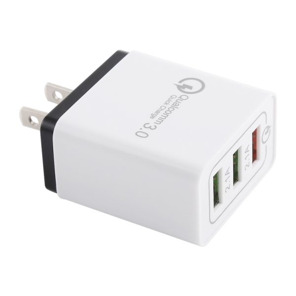 IPXS2002B_1.jpg AR-QC-03 2.1A 3 USB Ports Quick Charger Travel Charger, US Plug, AR-QC-03 US Plug Blue, AR-QC-03 US