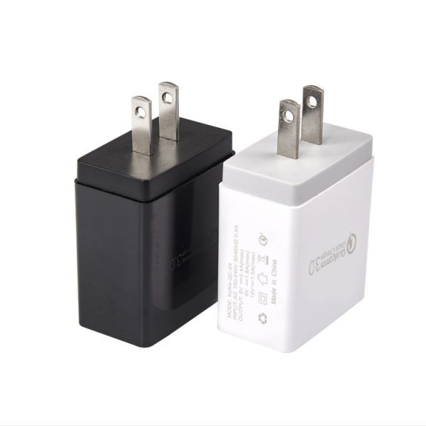 SYA001084401A_10.jpg 2 in 1 1m USB to Micro USB Data Cable + 30W QC 3.0 4 USB Interfaces Mobile Phone Tablet PC Universal Quick Charger Travel Charger Set, US Plug, Micro USB Set US Plug