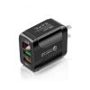 SYA001539101A-1.jpg F002C QC3.0 USB + USB 2.0 Fast Charger with LED Digital Display for Mobile Phones and Tablets, US Plug, US Plug