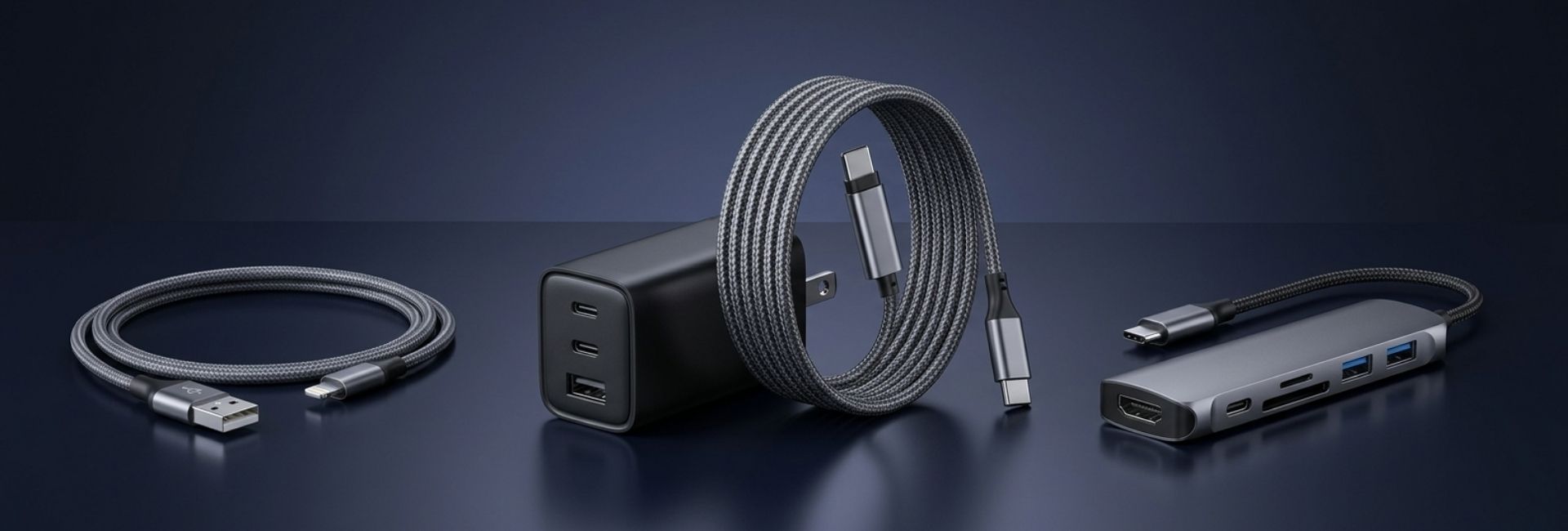 High quality premium USB cables and fast chargers